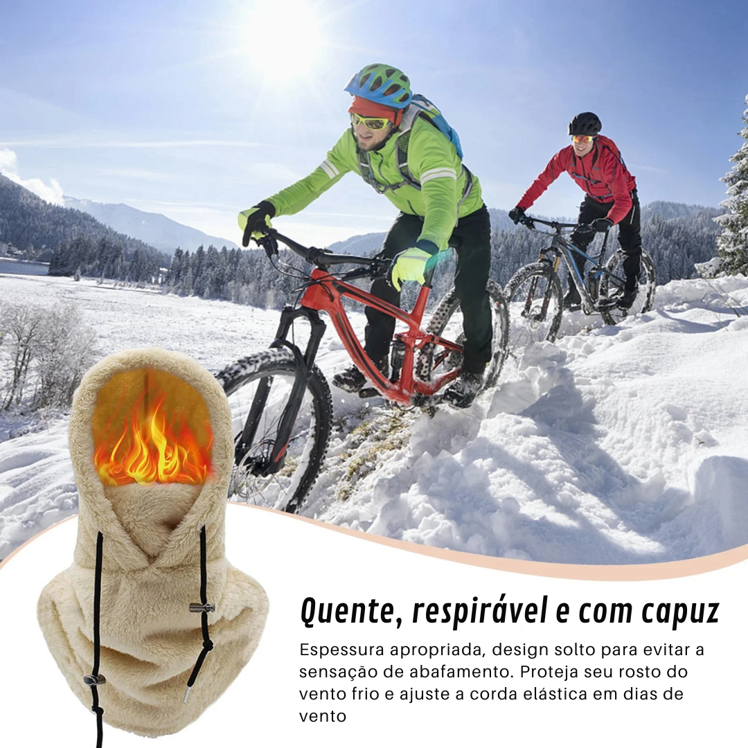 Balaclava fleece polar com capuz Sherp para inverno