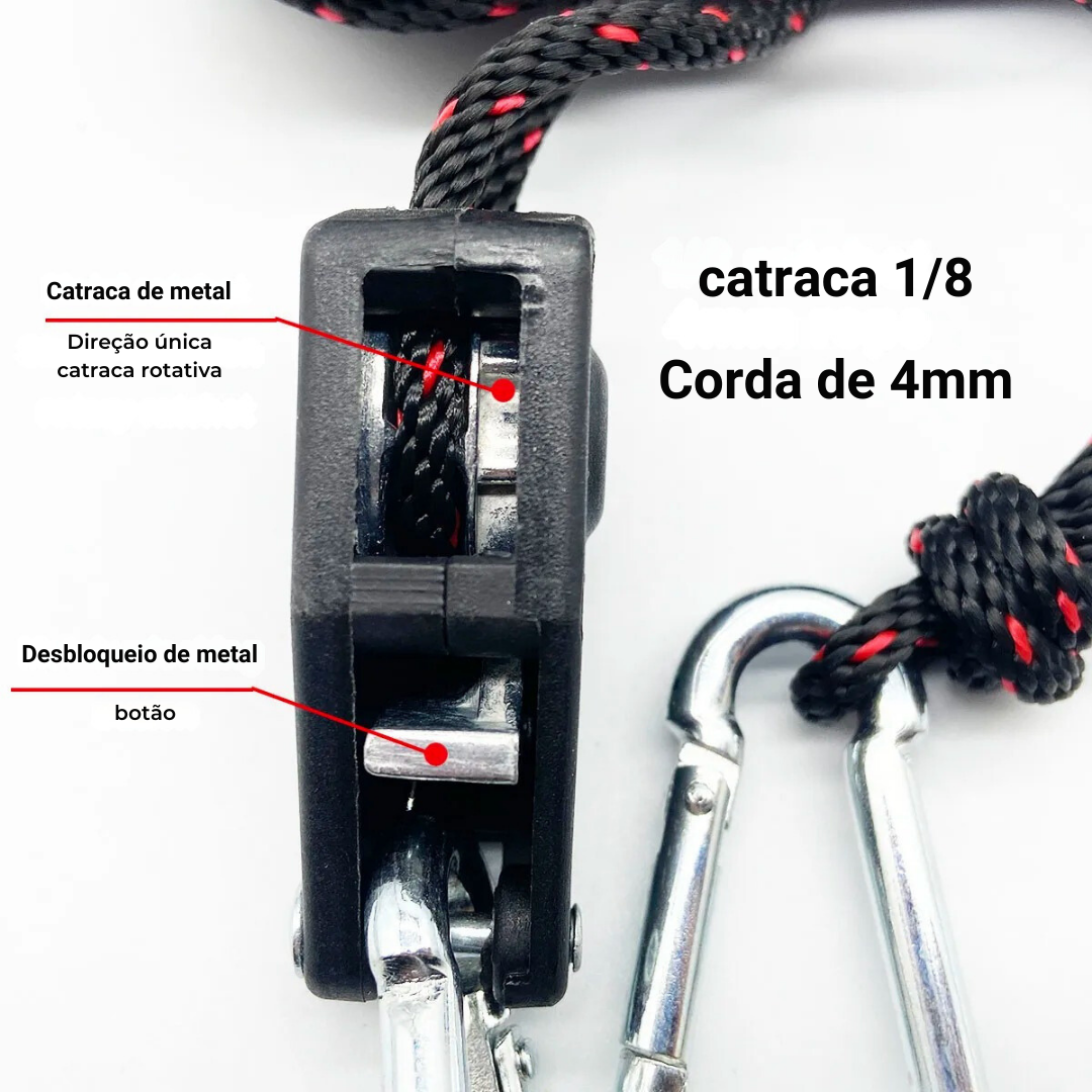 Polia de corda de acampamento ajustável