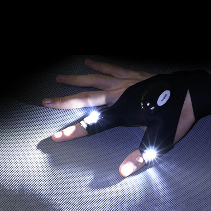Luvas com luzes LED à prova d'água