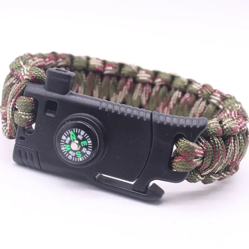 Bracelete tático com Bússola - Paracord