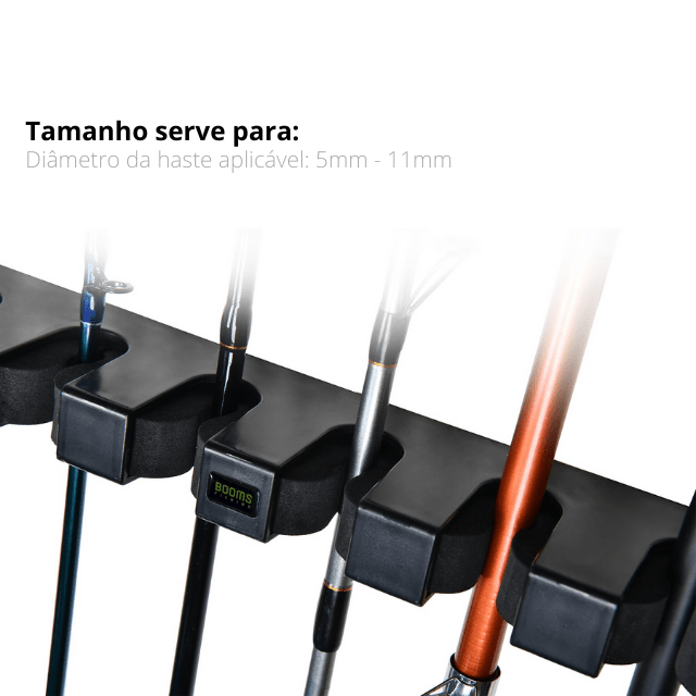 Suporte para Vara de Pesca Fixa Parede [Pesca - Acessórios - Suporte[ 02 - Suporte para Vara de Pesca Fixa Parede Pescamping