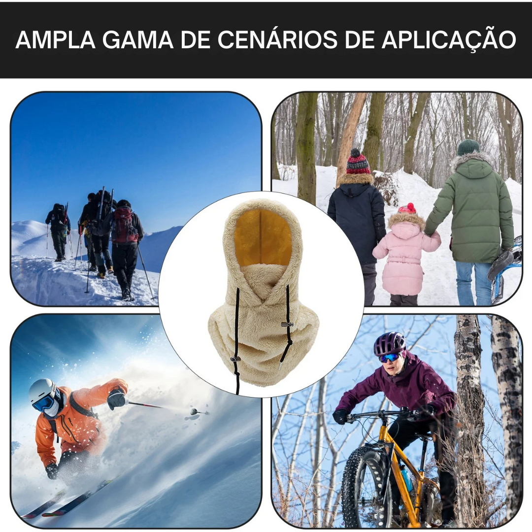 Balaclava fleece polar com capuz Sherp para inverno