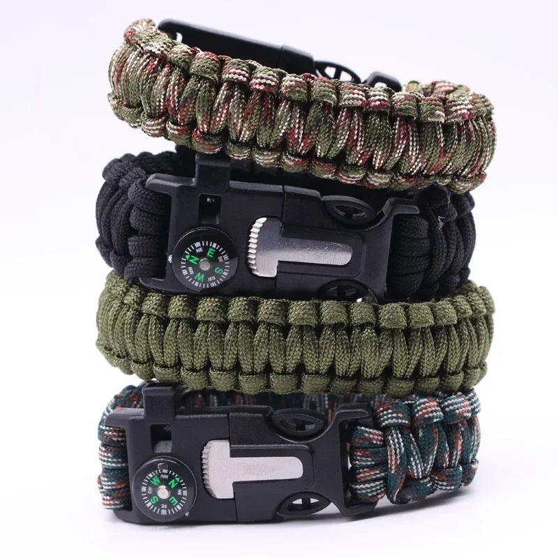 Bracelete tático com Bússola - Paracord