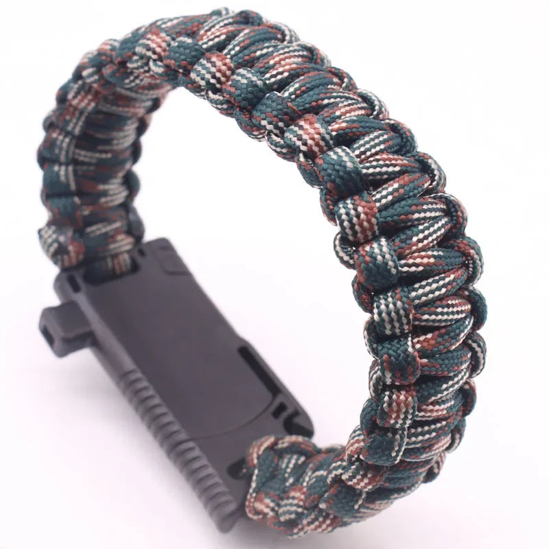 Bracelete tático com Bússola - Paracord