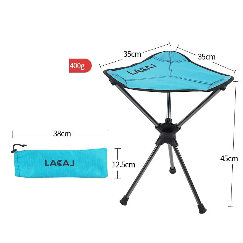 Banco Portátil Ultraleve Giratório 360° - Folding [Camping - Móveis - Cadeira] 02 - Banco Portátil Ultraleve - Folding Pescamping Azul 