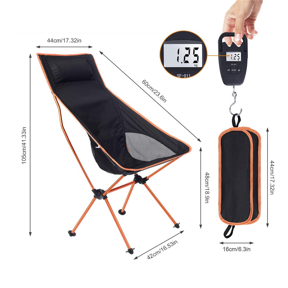 Cadeira Ultraleve Portátil - Folding Plus [Camping - Móveis - Cadeira] 01.1 - Cadeira Ultraleve Portátil - Folding Plus Pescamping 