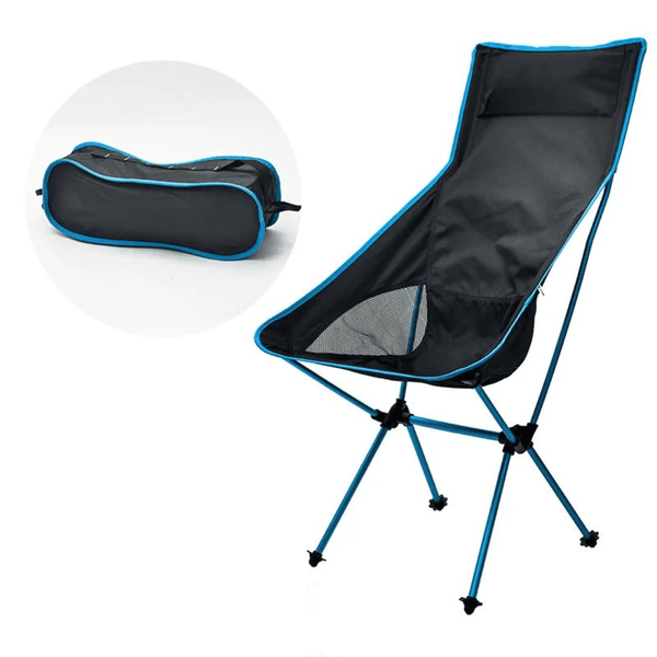 Cadeira Ultraleve Portátil - Folding Plus [Camping - Móveis - Cadeira] 01.1 - Cadeira Ultraleve Portátil - Folding Plus Pescamping Azul Bebê 