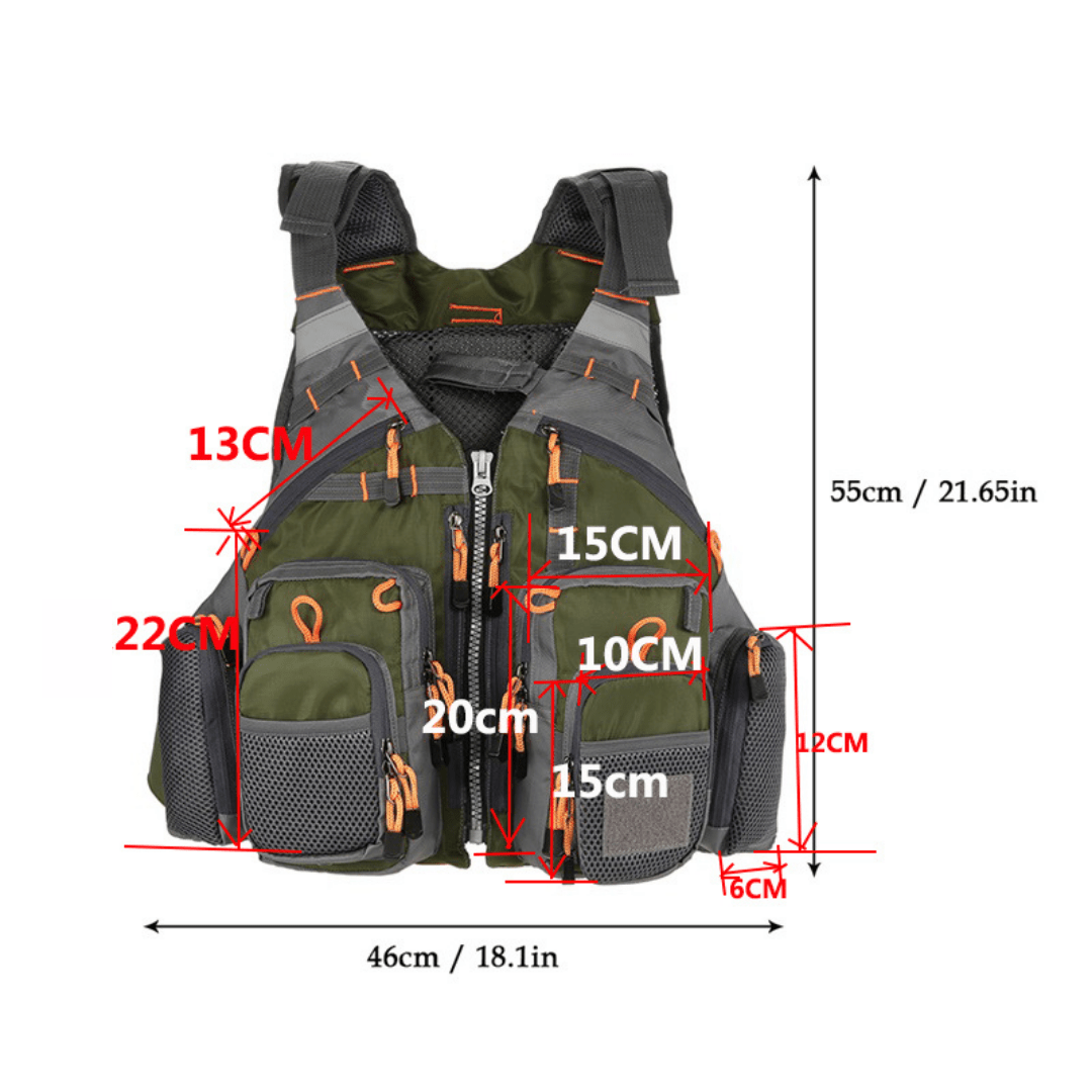 Colete de Pesca Salva Vidas Utilitário - Owlwin [Vestuário - Coletes - Colete Salva Vidas] 02 - Colete de Pesca Salva Vidas Utilitário - Owlwin Pescamping 