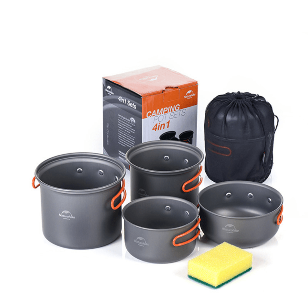 Kit Panelas de Acampamento - PotSet [Camping - Cozinha - Panelas] 01 - Kit Panelas de Acampamento Pescamping Non hanging hook China 