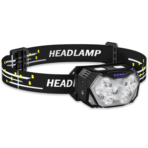 Lanterna de Cabeça Impermeável com Sensor - Headlamp [Camping - Iluminação - Lanternas] 02 - Lanterna de Cabeça Impermeável com Sensor - Headlamp Pescamping Lanterna de Cabeça - Headlamp 