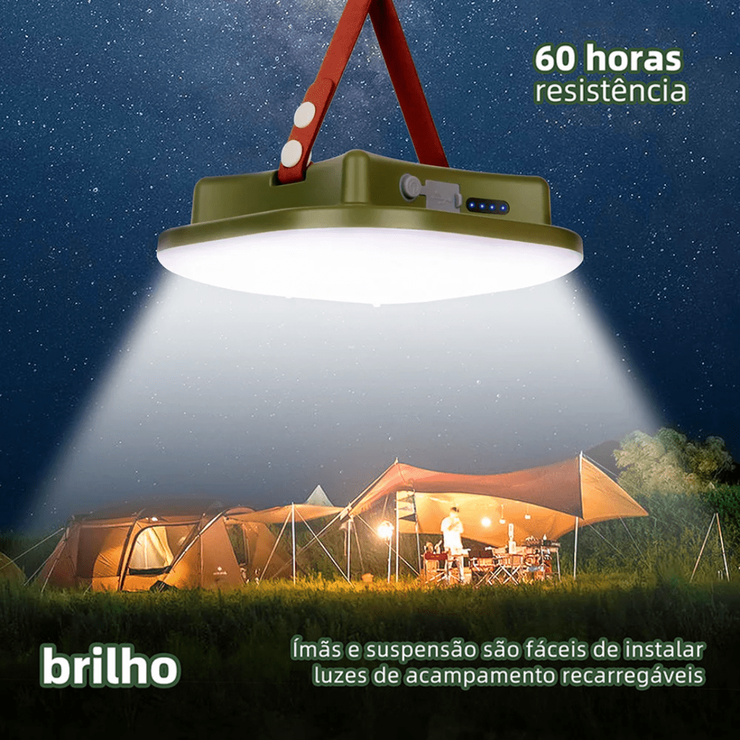 Luminária Portátil Recarregável Outdoor - MOSLIGHT [Camping - Iluminação - Lanternas] 01 - Luminária Portátil Recarregável Outdoor - MOSLIGHT Pescamping 