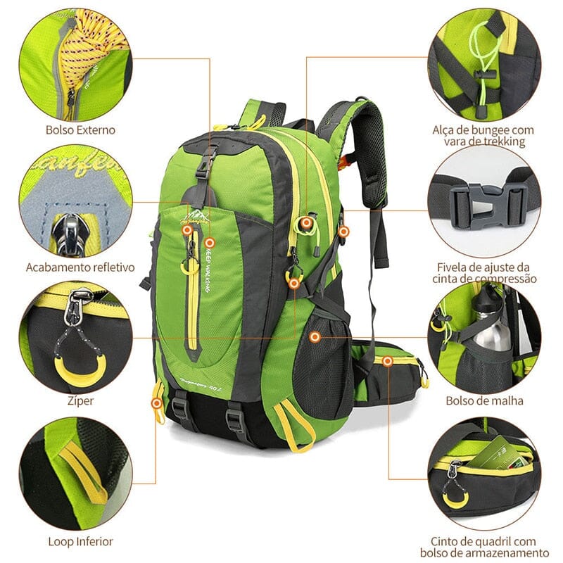 Mochila Impermeável 40L - Explorer [Camping - Mochilas e Bags - Mochilas] 03 - Mochila Impermeável 40L - Climb Pescamping 