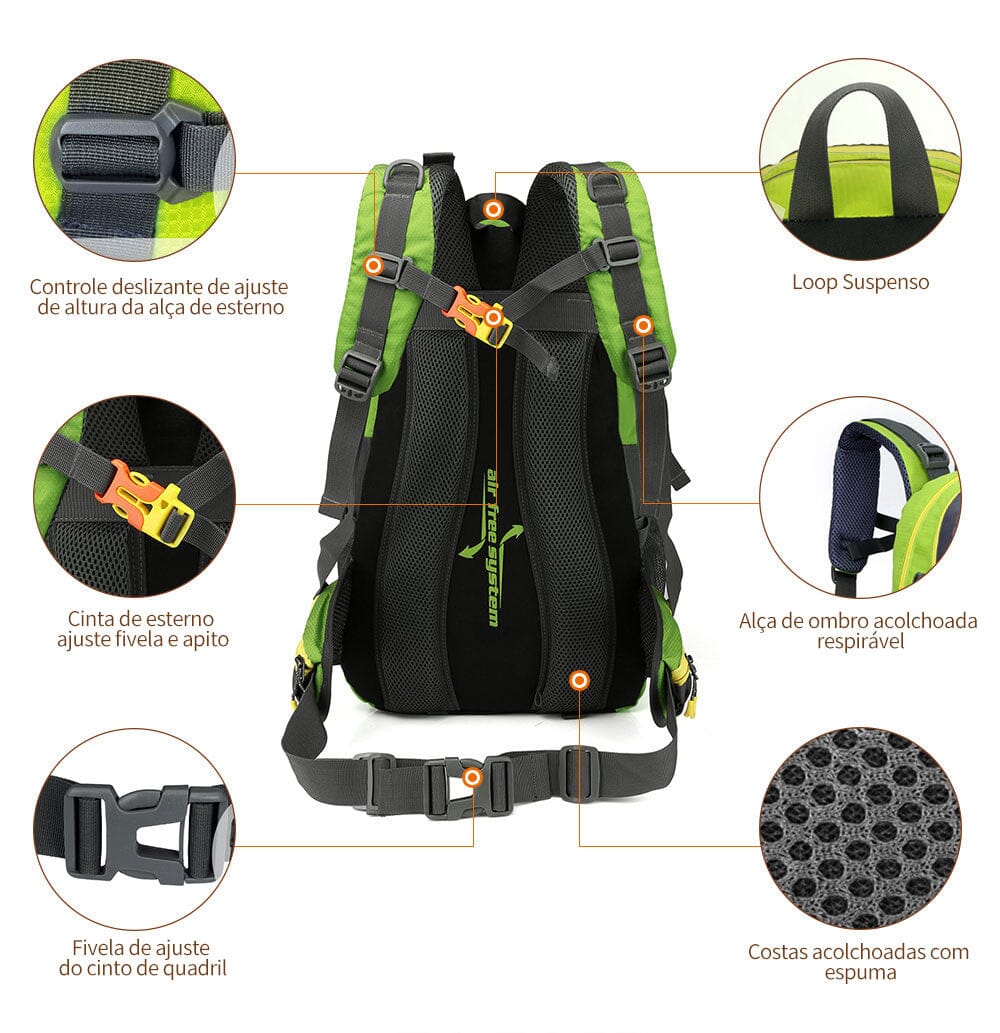 Mochila Impermeável 40L - Explorer [Camping - Mochilas e Bags - Mochilas] 03 - Mochila Impermeável 40L - Climb Pescamping 