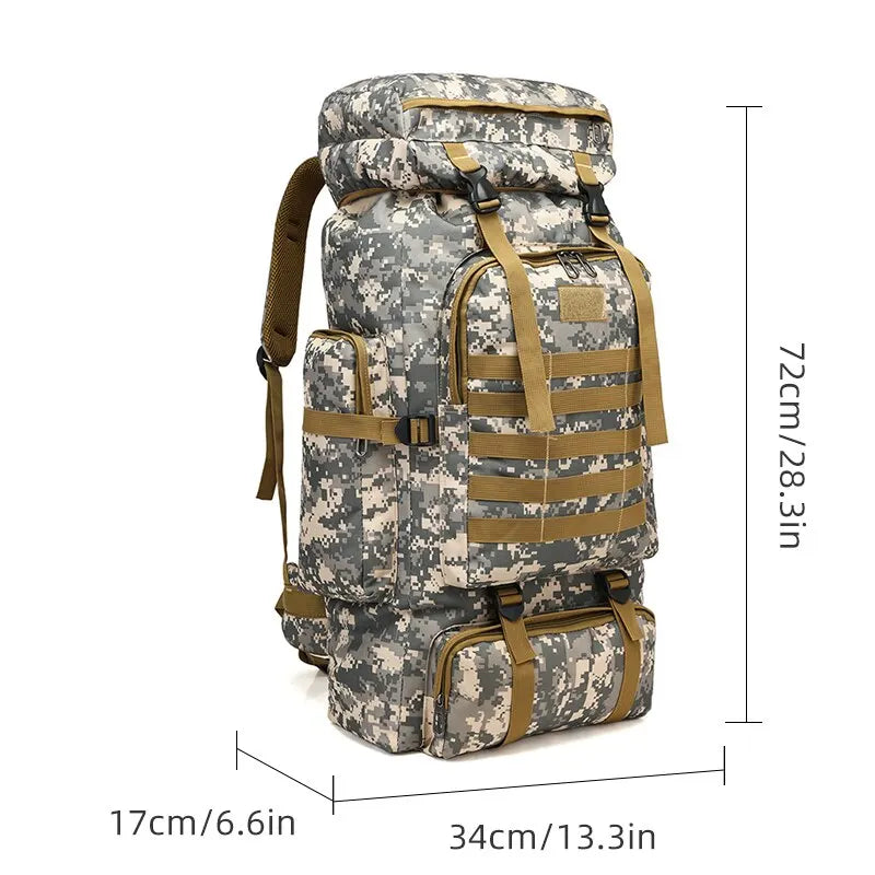 Mochila Militar de Camuflagem Impermeável - Soldier [Trekking - Mochilas e Bags - Mochilas] 06 - Mochila Militar de Camuflagem Impermeável - Soldier Pescamping 