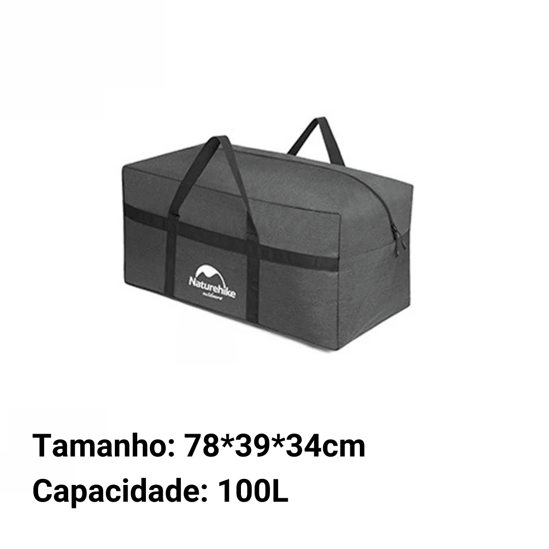 Saco de Armazenamento para camping e viagens - Naturehike [Camping - Mochilas & Bags - Bolsas] 01 - Saco de Armazenamento para camping e viagens - Naturehike Pescamping 100L Cinza Escuro 