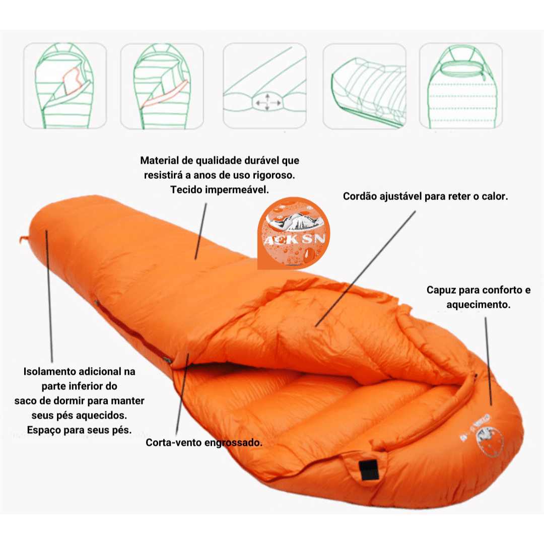 Saco de Dormir Térmico Inverno - ArcticPro [Camping - Saco de dormir - Saco de dormir] 02 - Saco de Dormir Térmico Inverno - ArcticPro Pescamping 