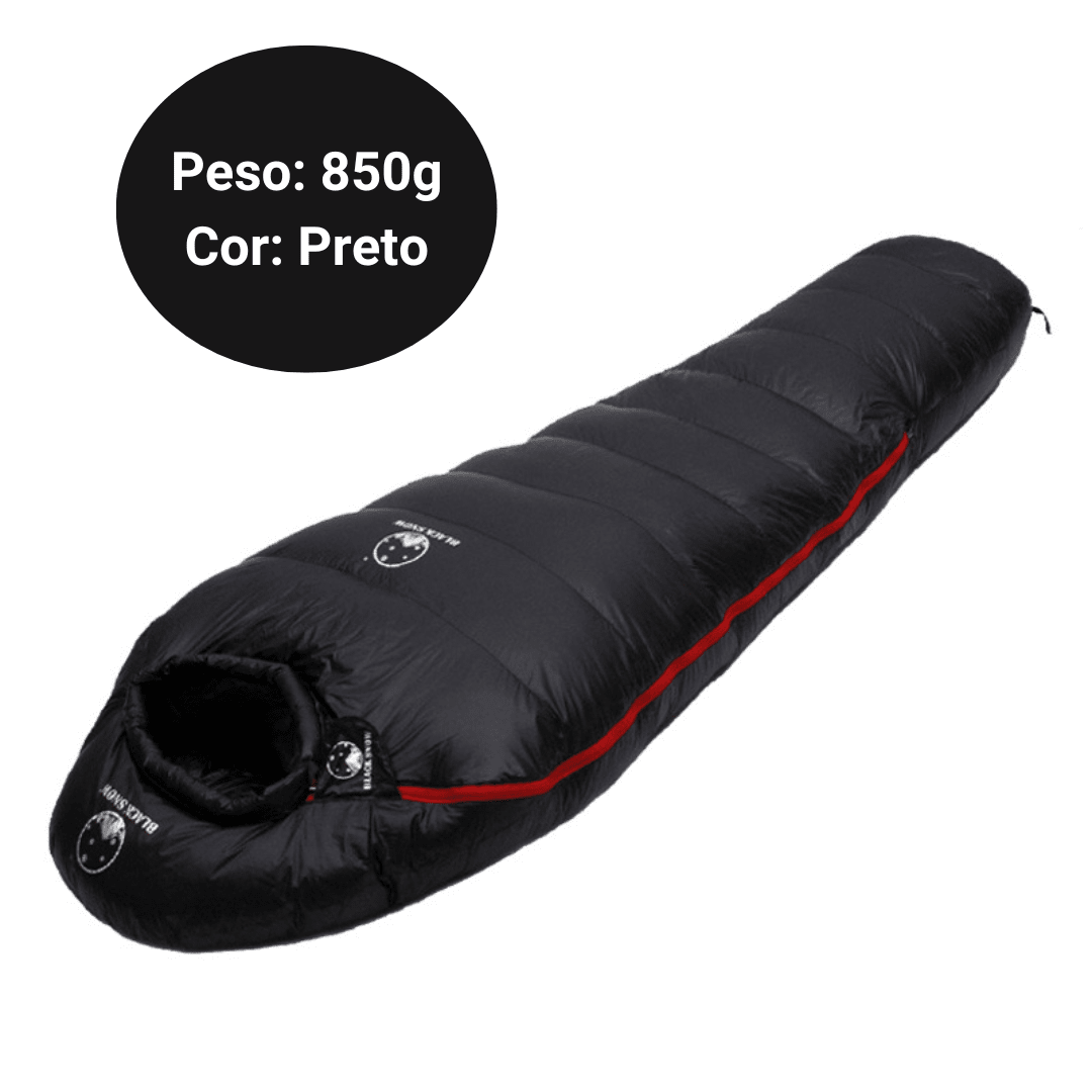 Saco de Dormir Térmico Inverno - ArcticPro [Camping - Saco de dormir - Saco de dormir] 02 - Saco de Dormir Térmico Inverno - ArcticPro Pescamping 850g Preto 